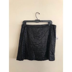 Black Sequin Skirt I Decree I Size XL I NWT